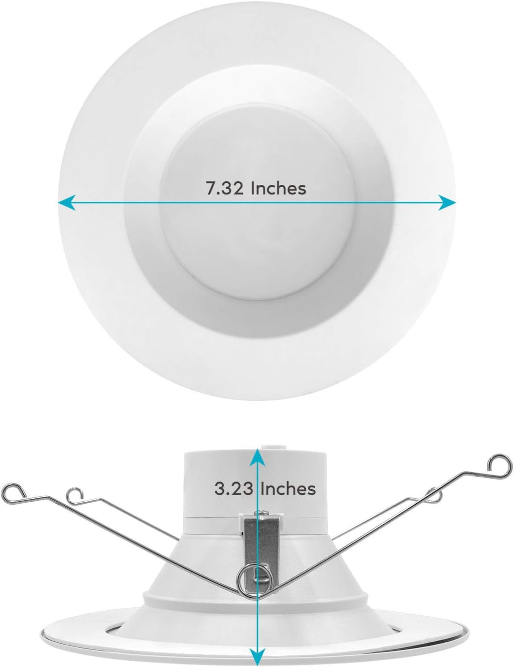 5/6 Inch LED Recessed Retrofit Downlight, 14W=90W, CCT Color Selectable, Dimmable, 1100 Lumens, Wet Rated, Smooth Trim (4 Pack) P319262