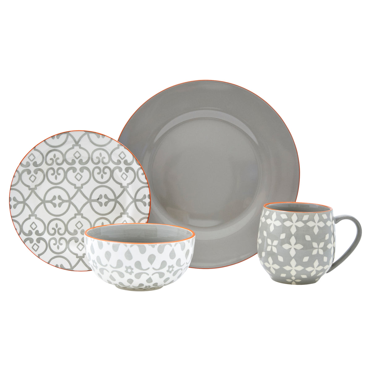 16 Piece Stoneware Dinnerware Set O19712