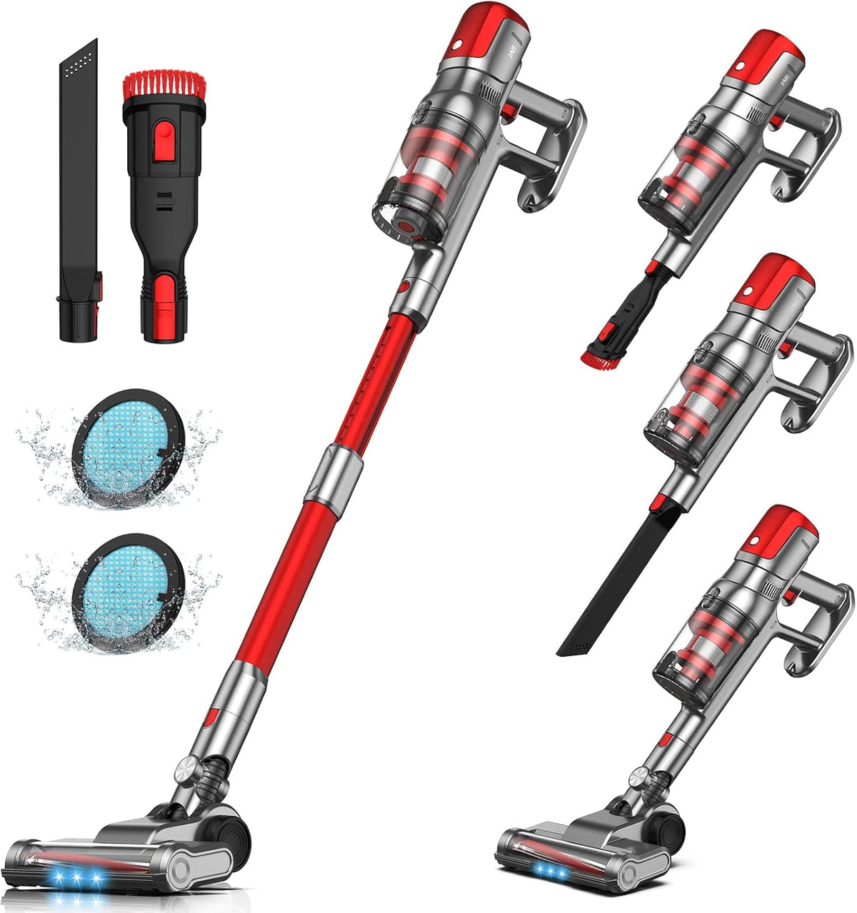 Cordless Stick Vacuum, 25Kpa 4-in-1 Lightweight, 40min Runtime, 250W Brushless Motor A512