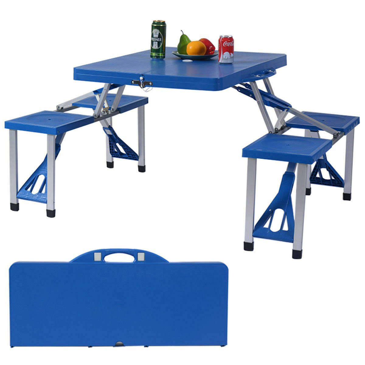 Folding Camping Table and Bench Set I98430