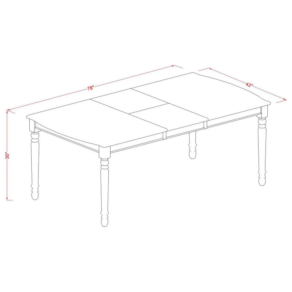 Wood Butterfly Leaf Dining Table X697836