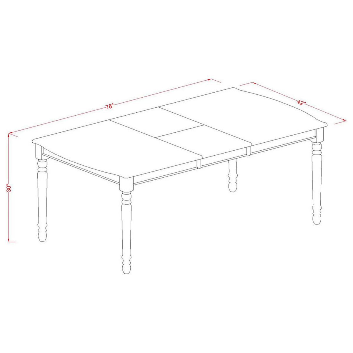 Wood Butterfly Leaf Dining Table X697836