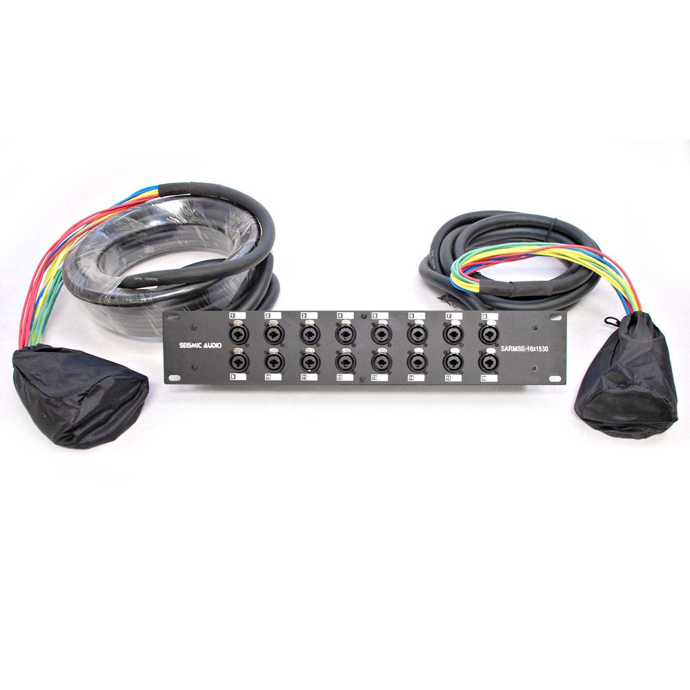 32 Channel TRS Combo Splitter Snake Cable with 5' and 30' XLR Trunks W6432