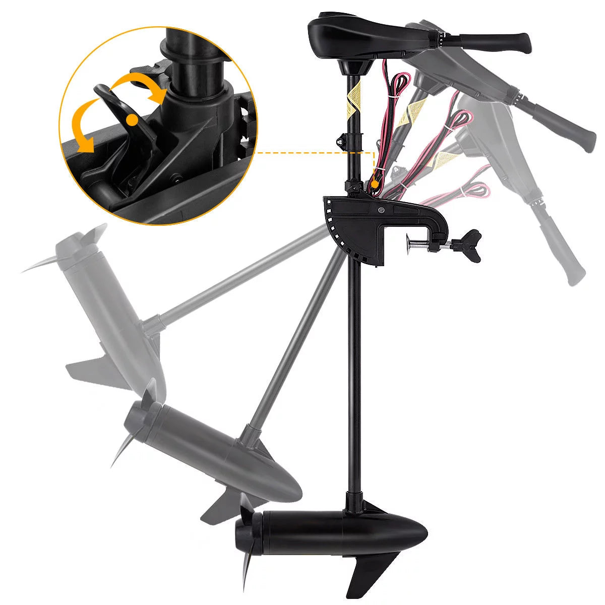 86lbs Freshwater Transom Mounted Trolling Motor 36 Shaft G17330