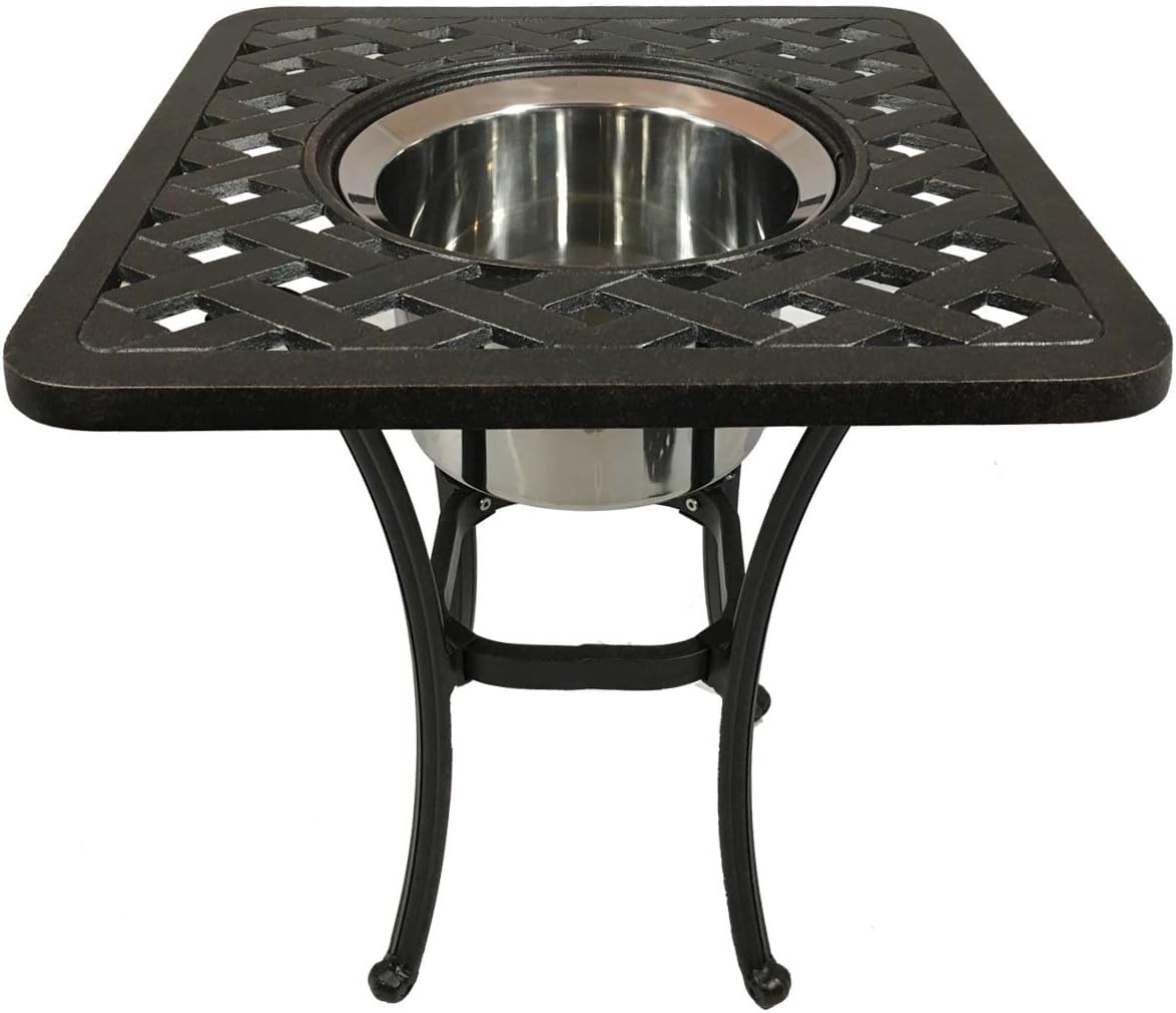 21 Square Cast Aluminum Cooler Table I288