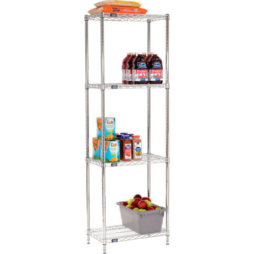 Chrome Wire Shelving Starter 30x22W x 14x22D x 74x22H S4849