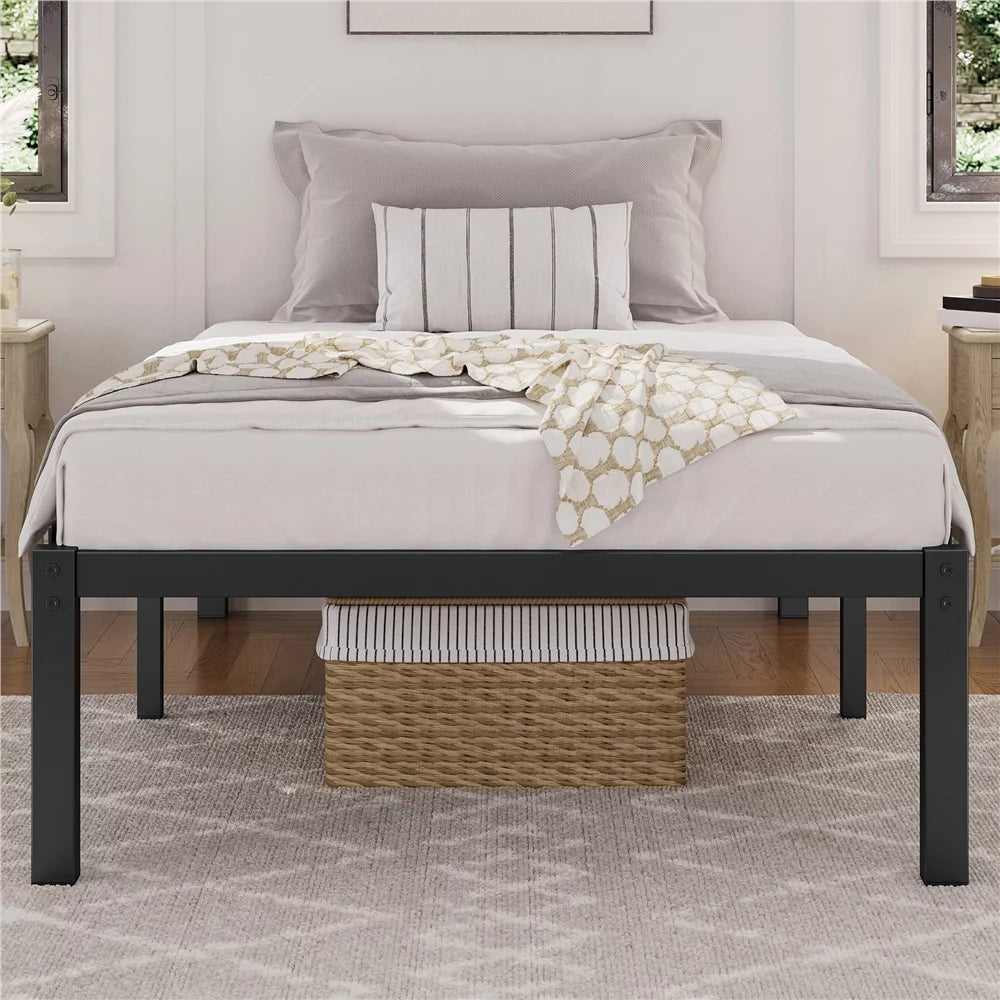 Black Metal Platform Bed Frame E632