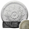 21 inch x 2 inch Hand-Painted Gray Ceiling Medallion D53985