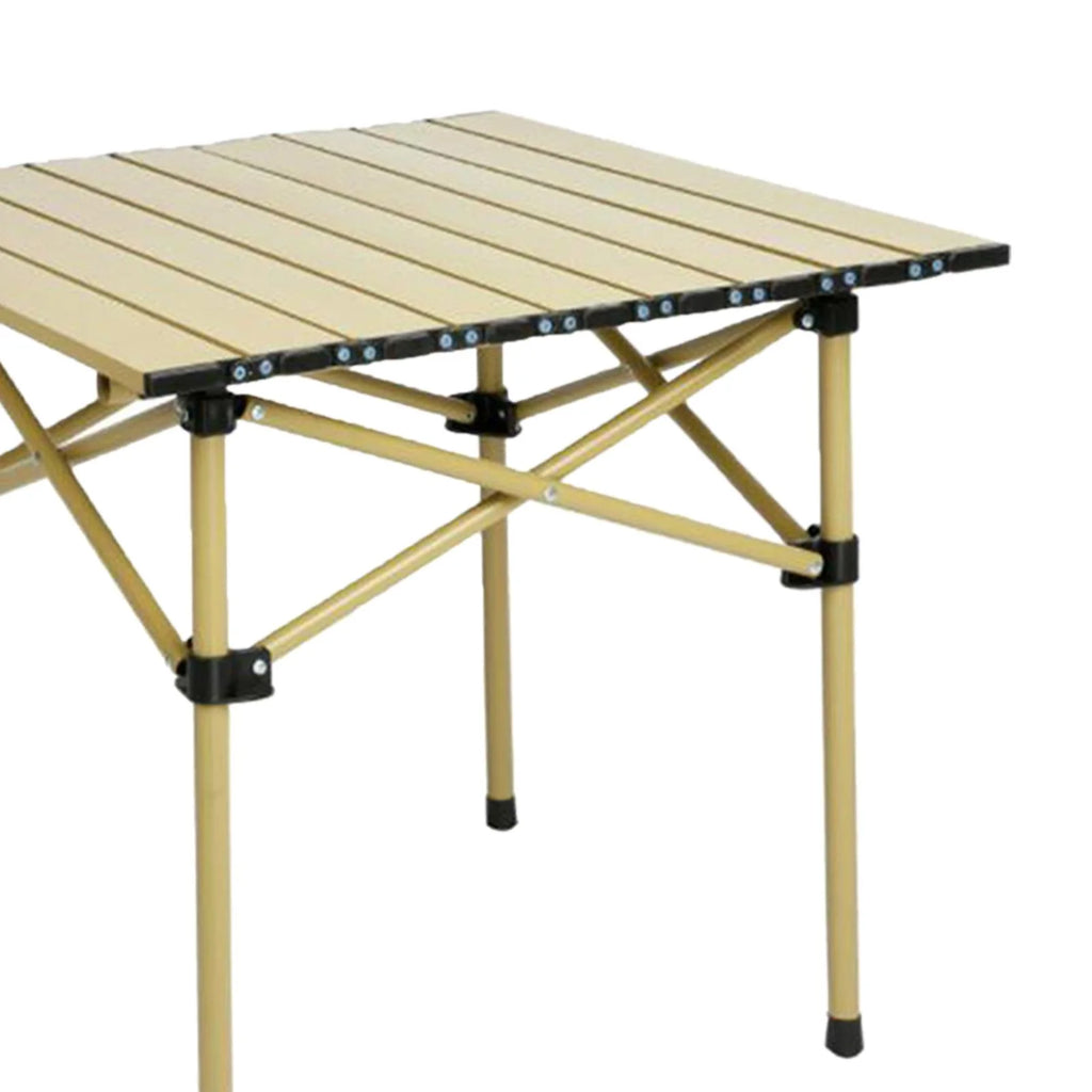 Camping Folding Table Chairs Set Steel Camp Table with 2 Stools Oxford Mat Chair U45388