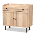 Oak Brown 2-Door Finished Wood Kitchen Storage Cabinet M5487