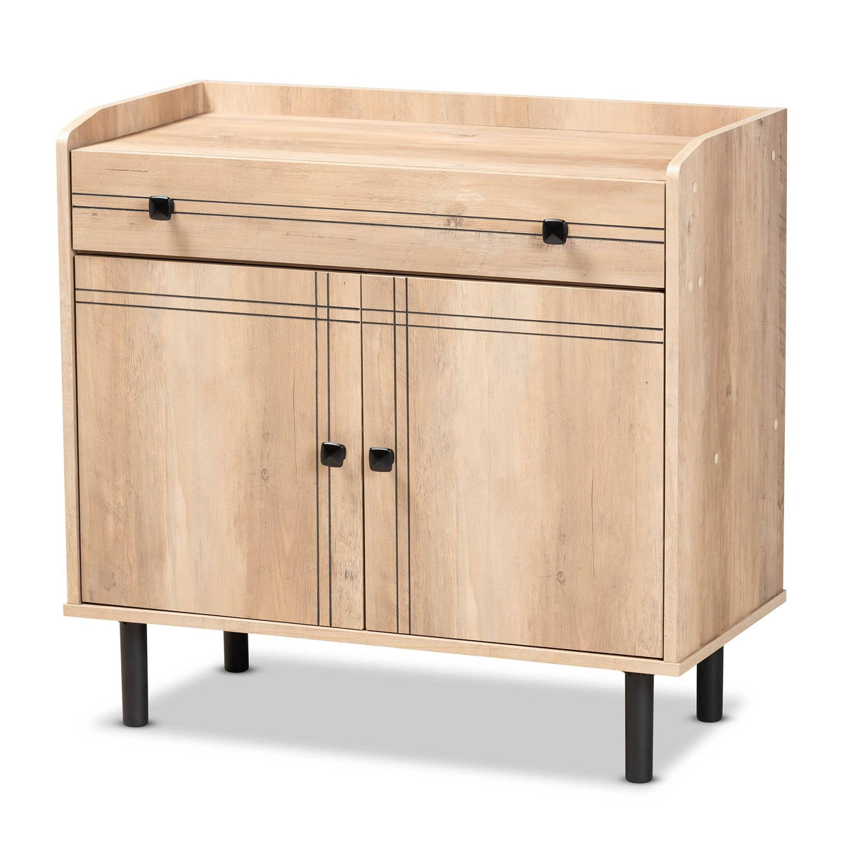 Oak Brown 2-Door Finished Wood Kitchen Storage Cabinet M5487