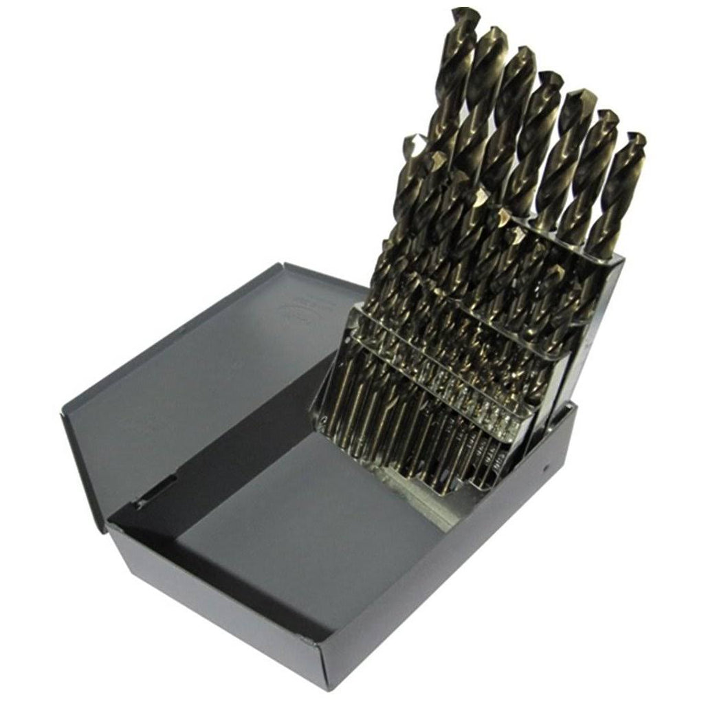 Cobalt Steel Jobber Drill Bit Set, 25 Pieces R9958