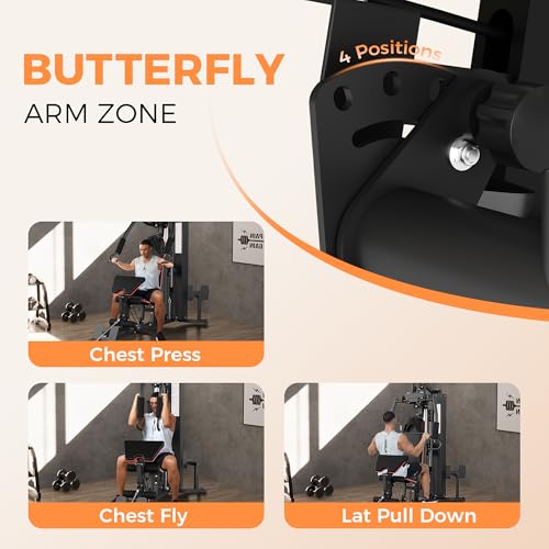 150LBS Weight Stack Home Gym Equipment with Pulley System L402740