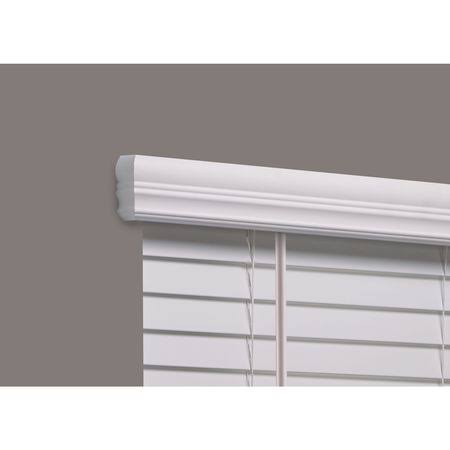 Cordless Faux Wood Blind, White, 23-3/4x22w x 4 N738273