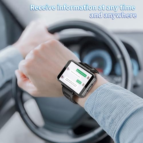 4G Smart Watch Phone, Android 10.7 MTK6762 Quad Core 4GB+64GB Smartwatch 2.4" Large Screen 1500mAh Dual Camera WiFi Bluetooth GPS Fitness Activity Tracker A910