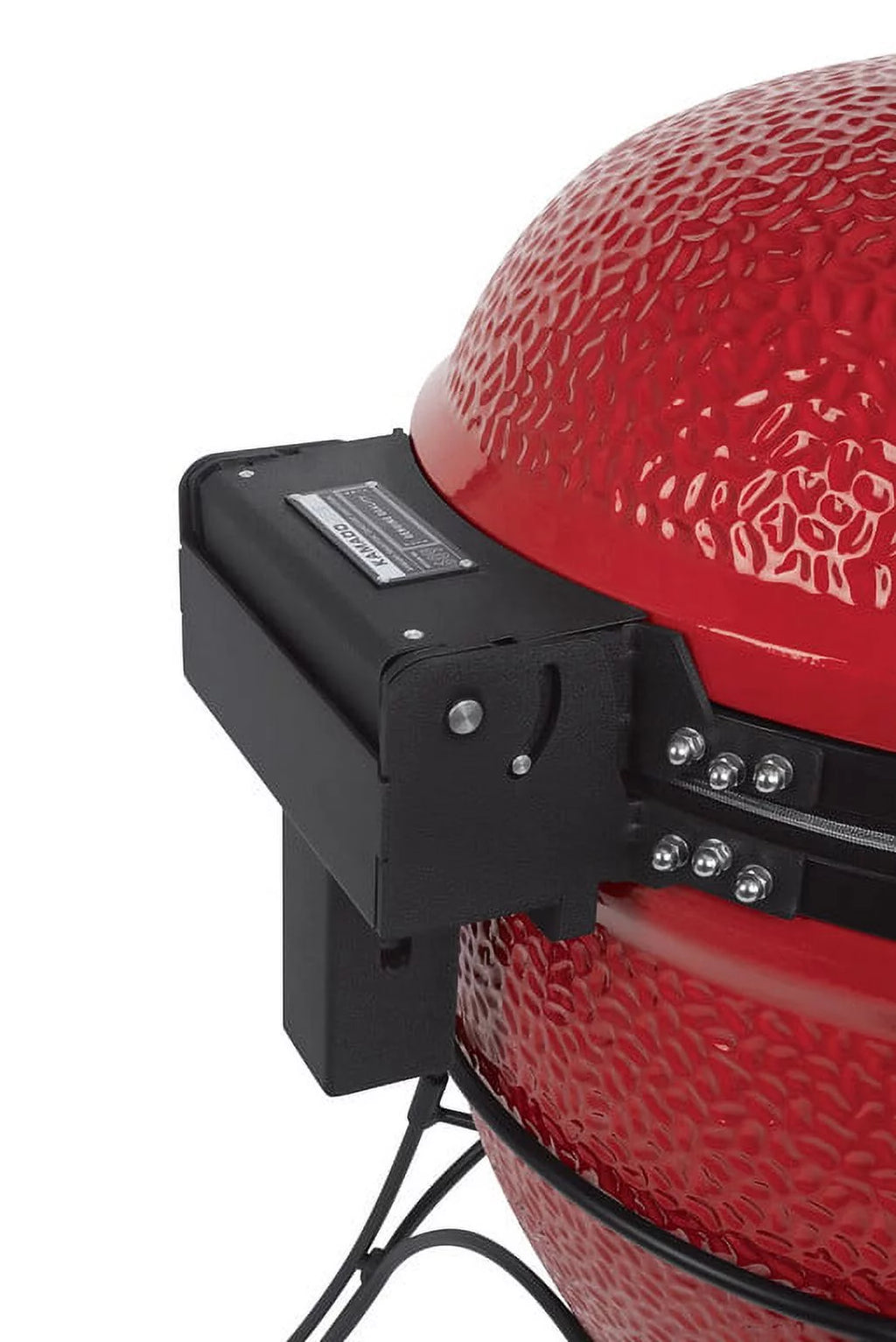 Red 24 in. Charcoal Grill with Cart and Side Shelves S9683