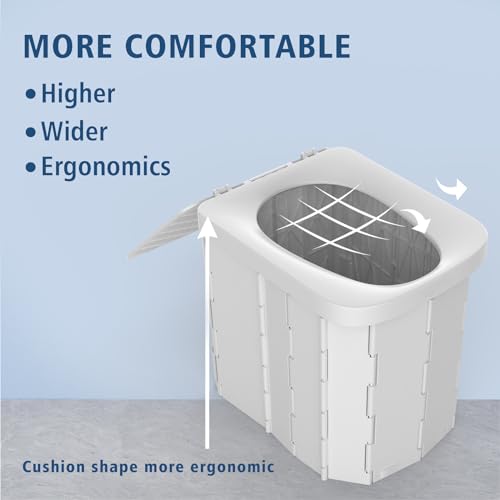 Portable Folding Toilet with Lid M986538