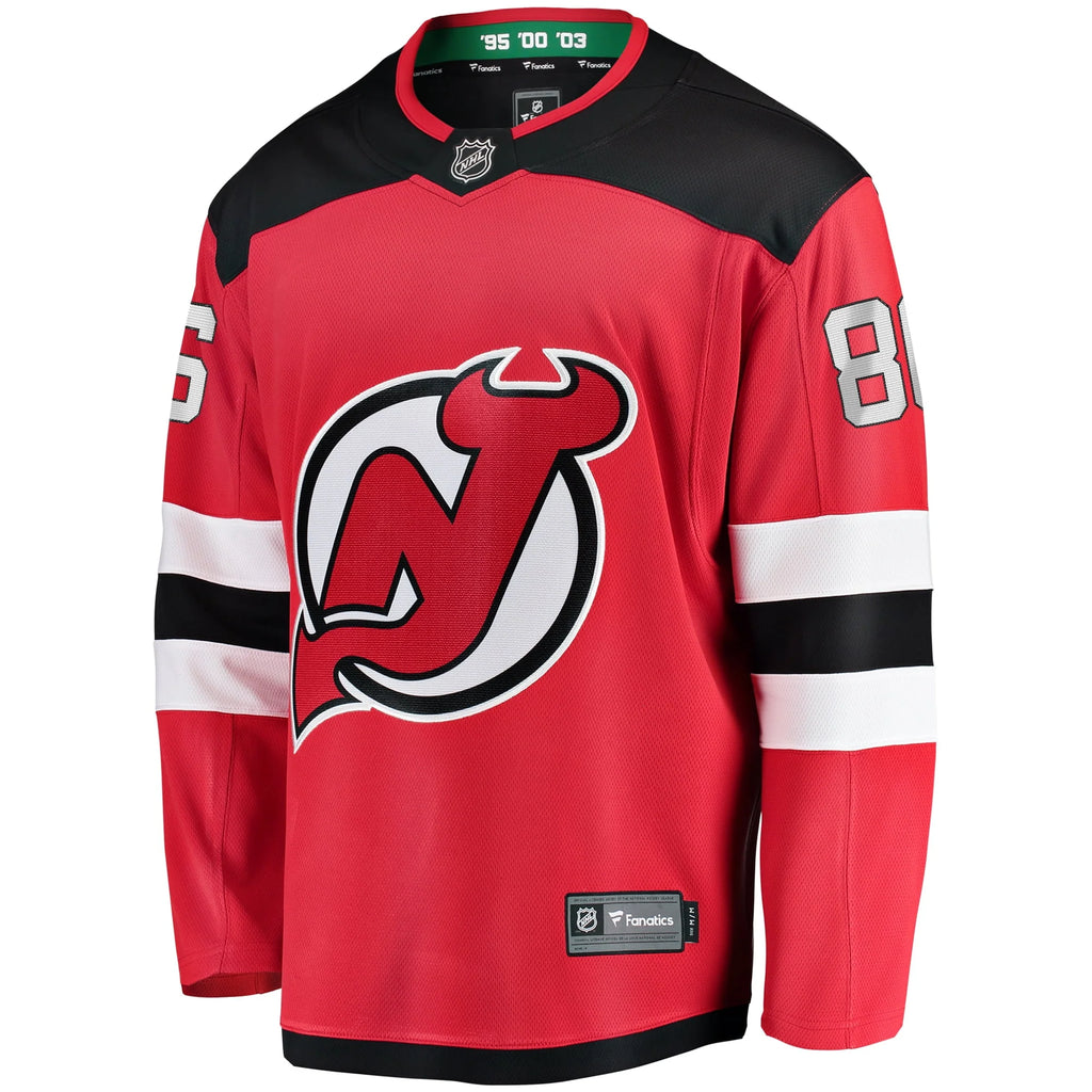 Men's Red New Jersey Devils Player Jersey E1452