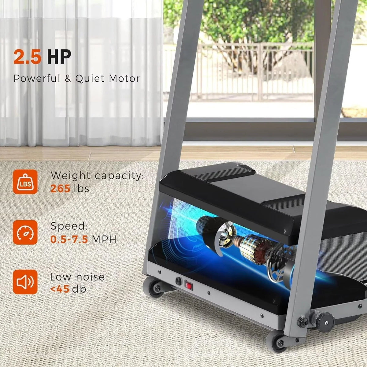 Folding Electric Treadmill with Bluetooth Speaker N327