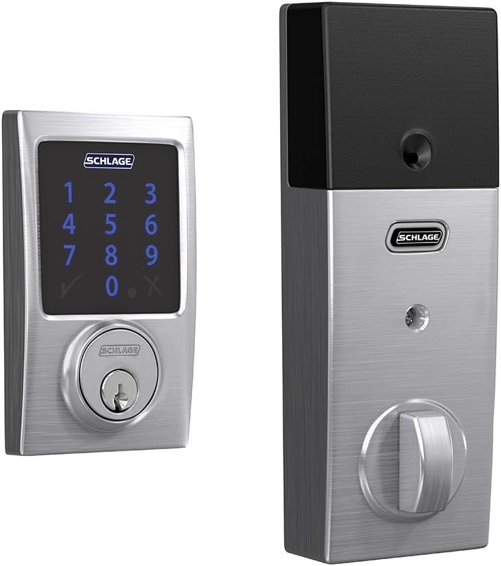 Bright Brass Smart Deadbolt With Alarm D2769