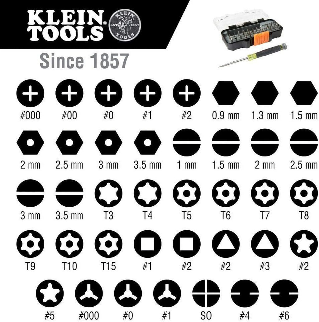 Precision Screwdriver Set with Case, 39 Bits X401279