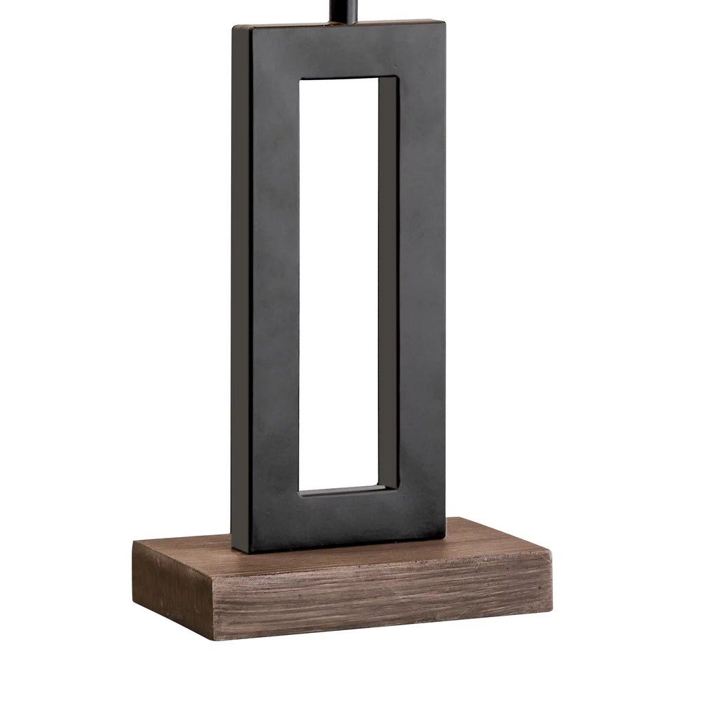 Modern Metal Table Lamp 18" Industrial Black C5051