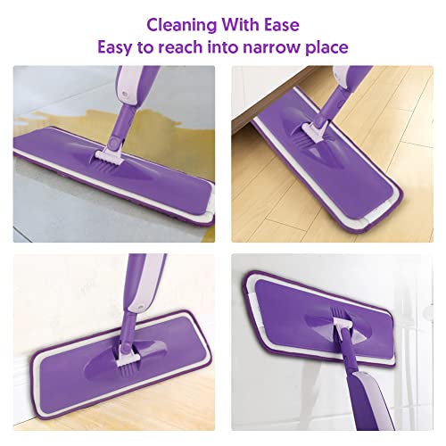 Wet Mops with 5X Washable Pads Spray Mops for Hardwood Floor Cleaning with 2X Bottles R879