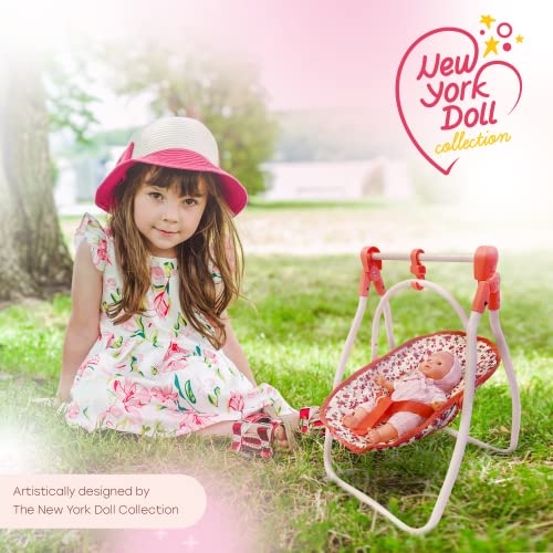 Pink Baby Doll Stroller with Crib Furniture Playset H645