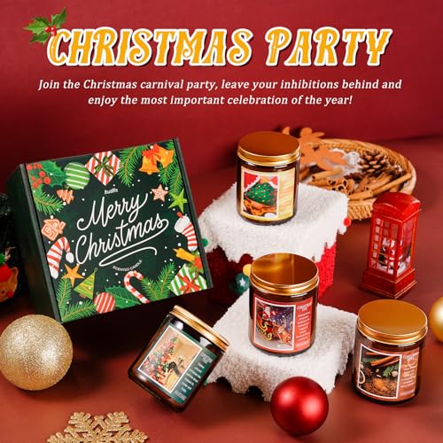 4 Pack Scented Soy Christmas Candle Set L8807