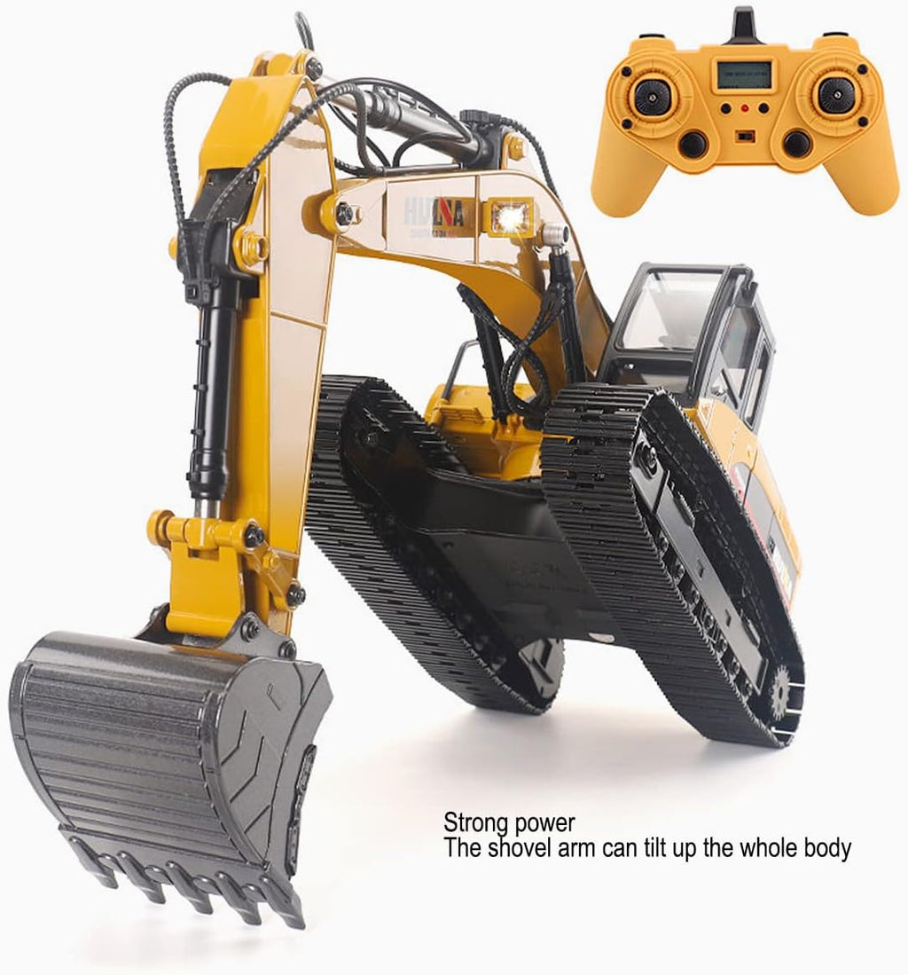 Full Metal Remote Control Excavator Toy, 23 Channel L24546
