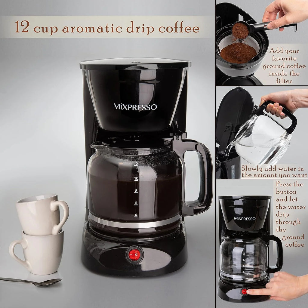 12 Cup Black Coffee Maker A835312