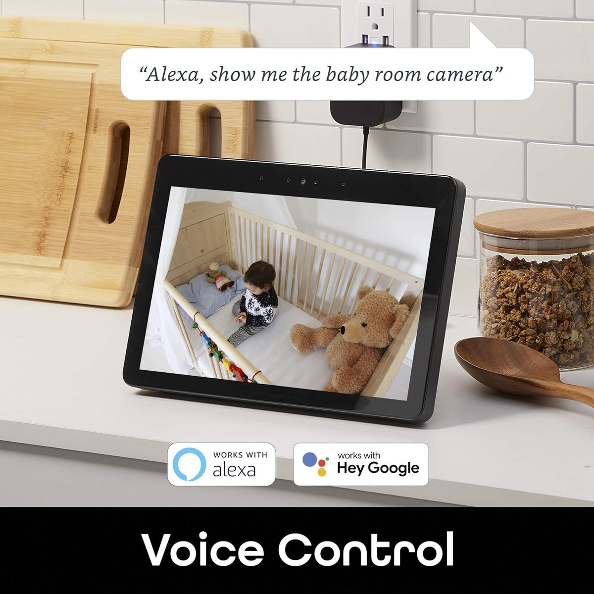 WiFi Indoor Smart Security Camera with Mounting Kit J625