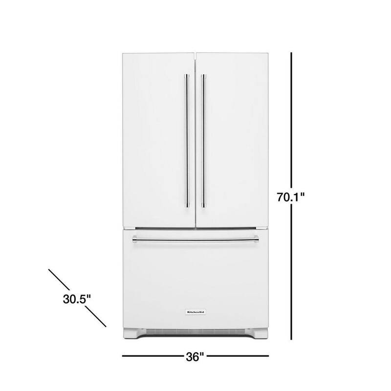 20 cu. ft. Counter Depth French Door Refrigerator in White C363