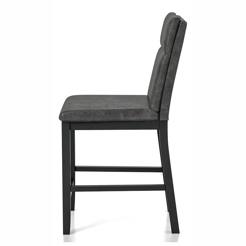 Gray Wood Counter Height Dining Chair (Set of 2) J363