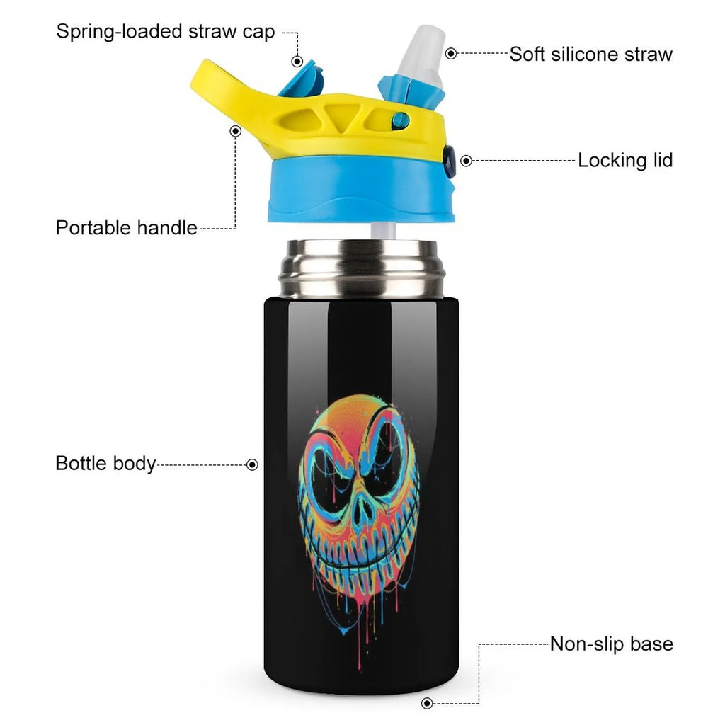 Insulated Stainless Steel Water Bottle with Straw F460418