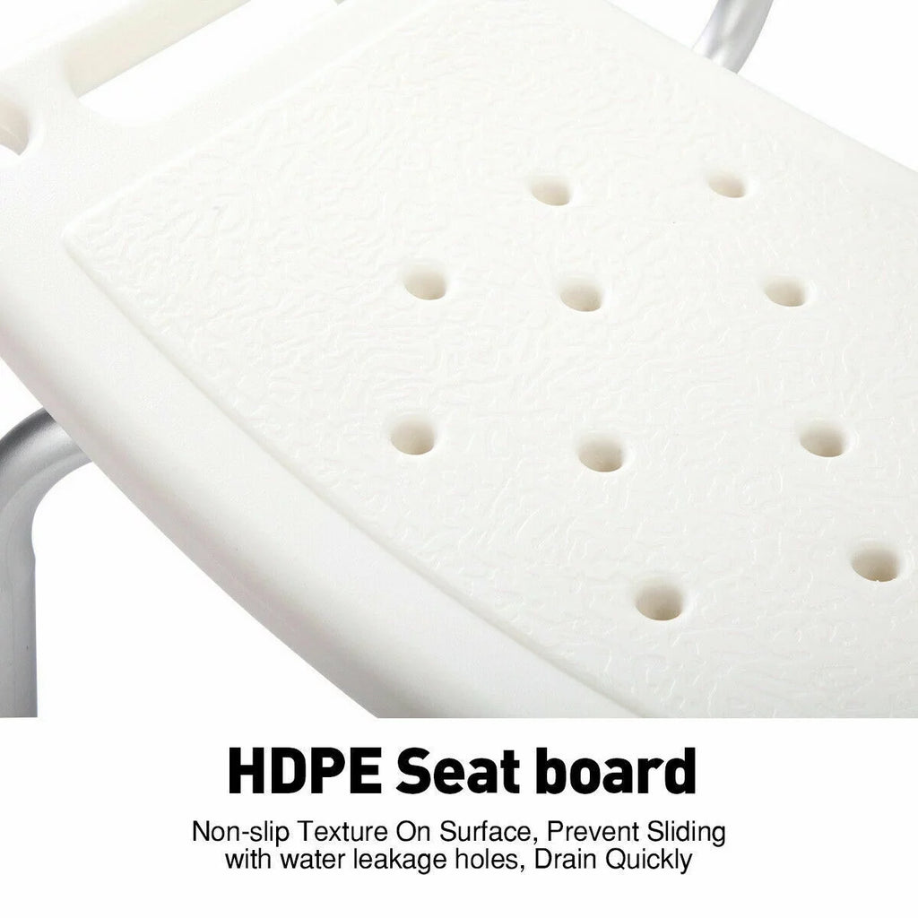 White 6 Adjustable Height Bath Shower Chair F90753
