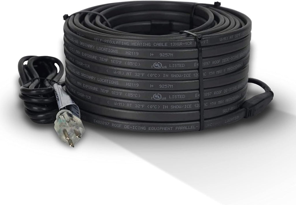 Heavy Duty Self-Regulating Heat Cable 120V 6 watts/FT 18 Feet J106261