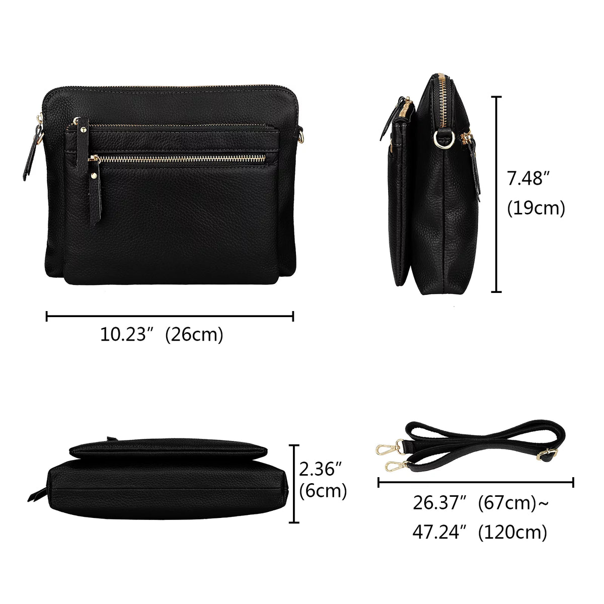 Genuine Leather Crossbody Bag J91780