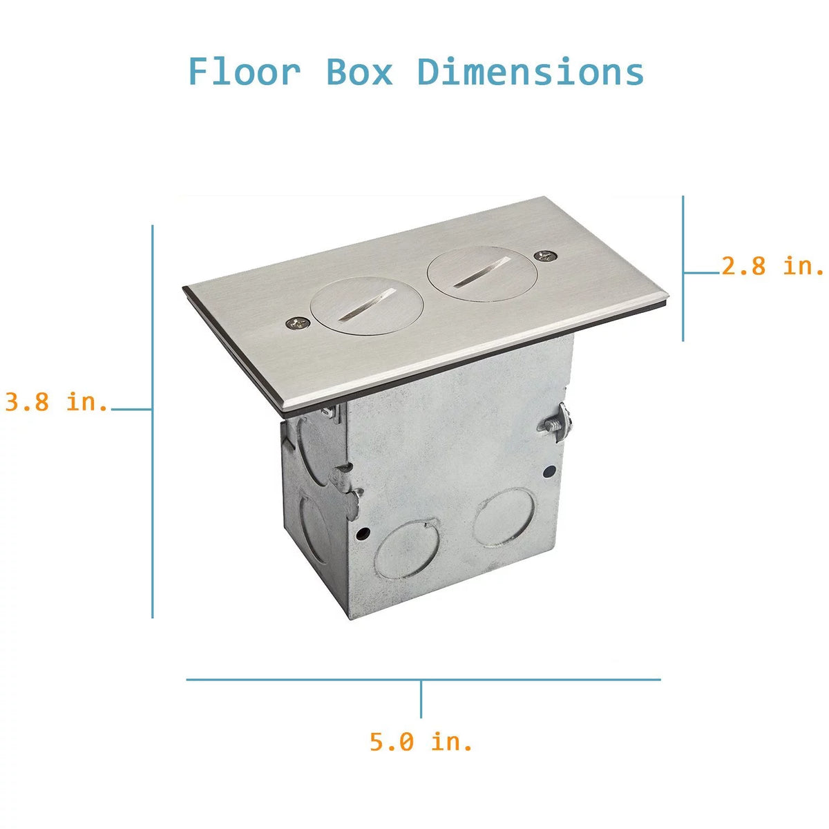 1 Gang 20A Tamper Weather Resistant Floor Box Electrical Outlet Kit F4318