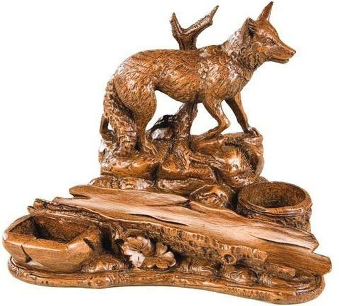 Antique Fox Resin Pen Holder B455
