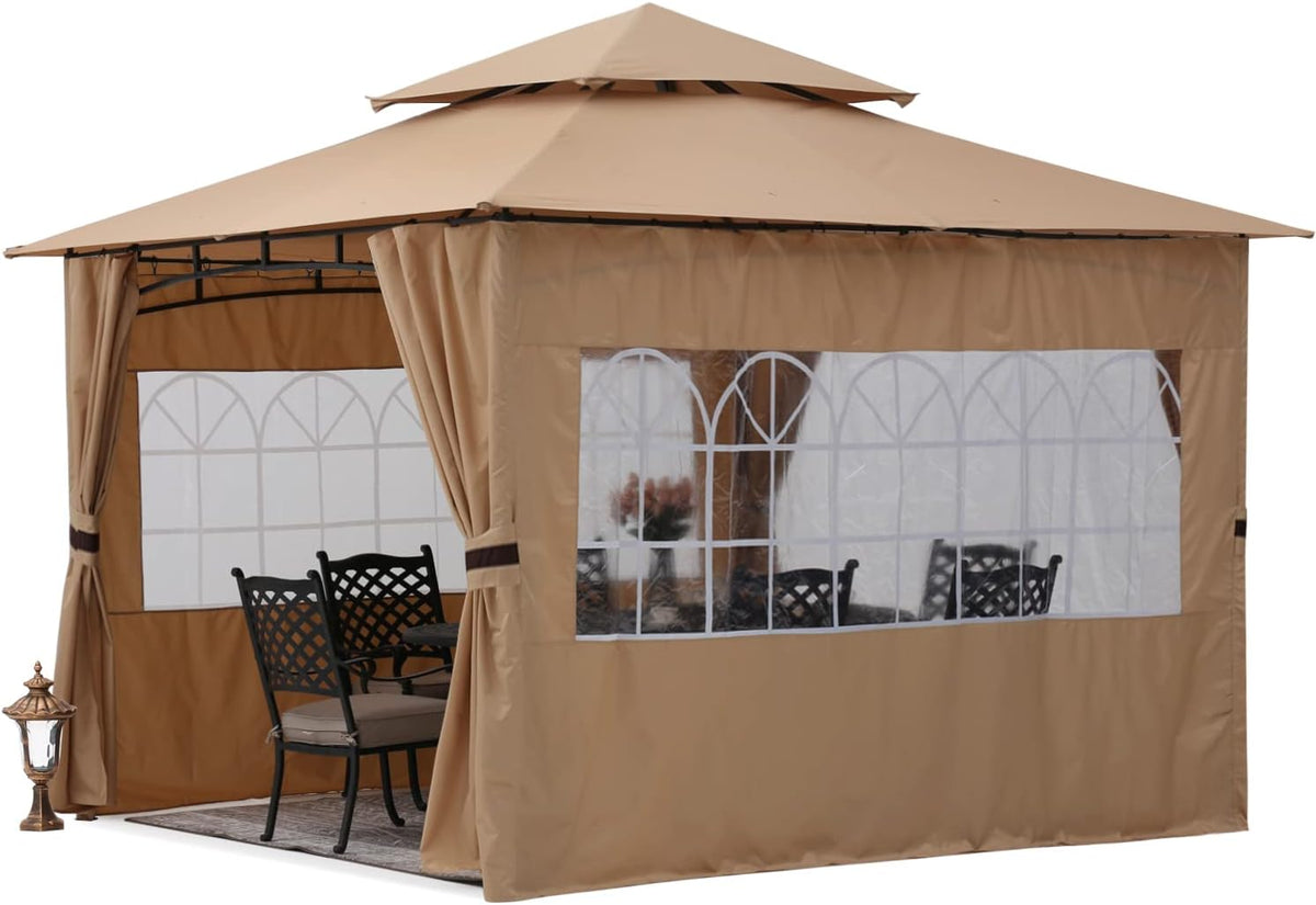 10’x10’ Winter Gazebo with Sidewalls and Church Window C811