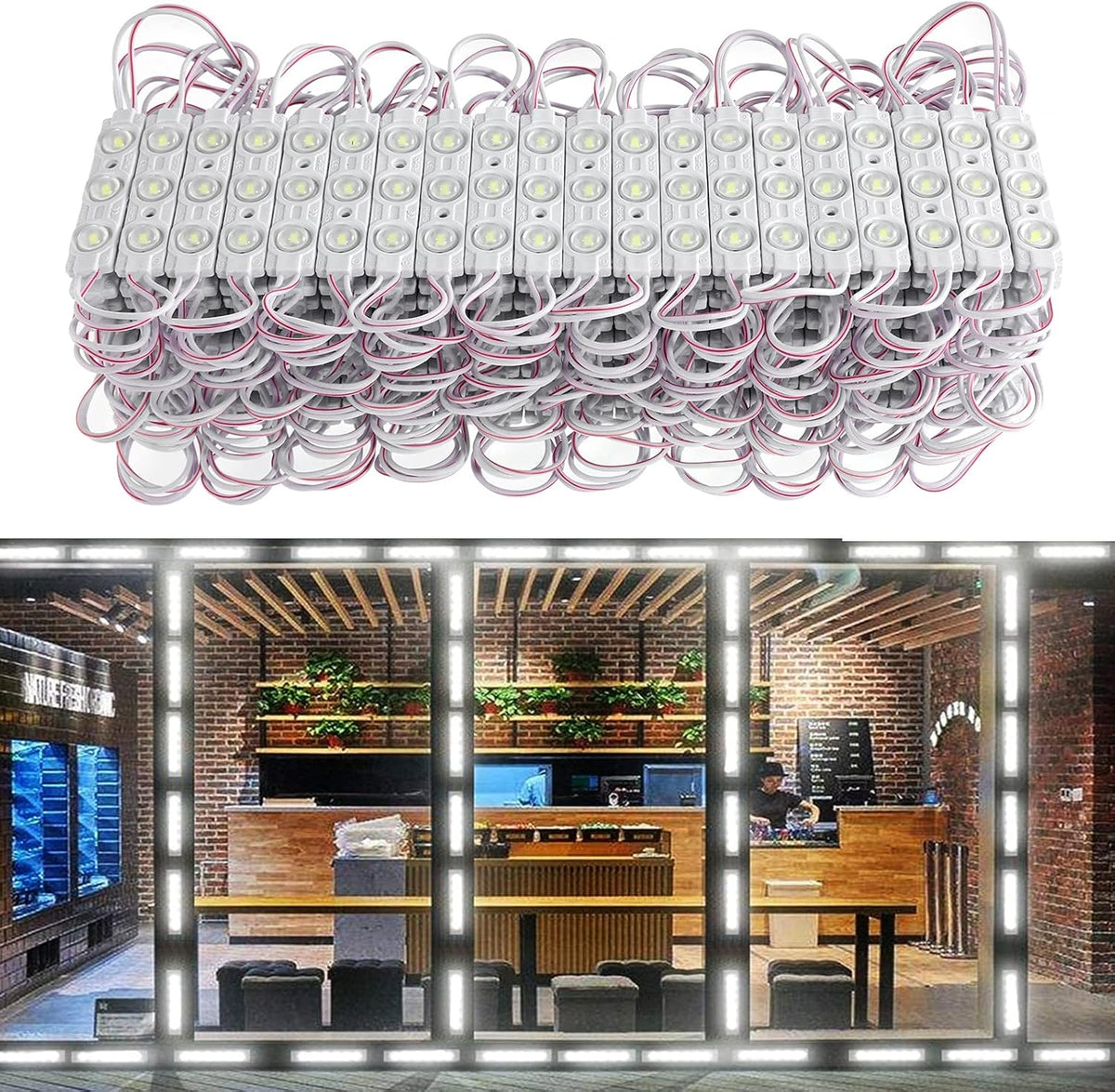 200PCS Daylight White 6500K 0.72W 12 Volt DC LED Modules Waterproof Pack of 2 A837