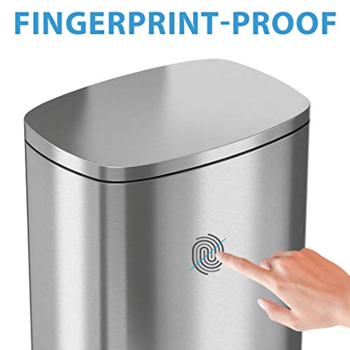 13.2 gal Stainless Steel Trash Can R173052