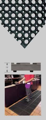 Heavy-Duty Anti-Fatigue Rubber Mat 36 x 60 Terra Cotta C5886