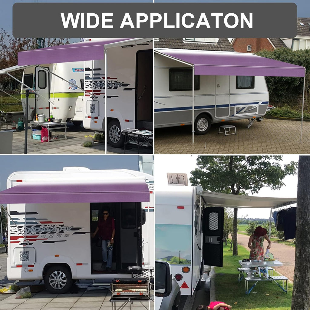 Waterproof Vinyl RV Awning Fabric Replacement Shade Screen - 15' H3502