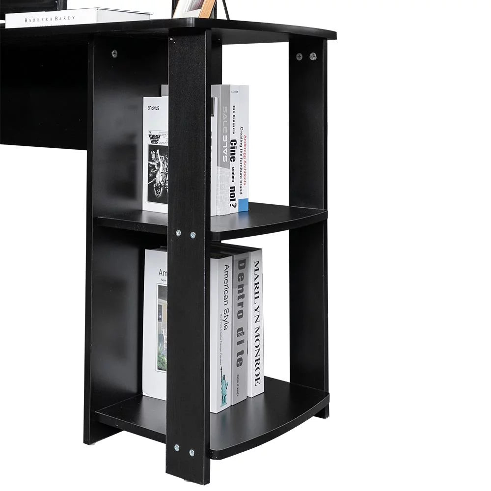 L-Shaped Computer Desk with Bookshelves W364566
