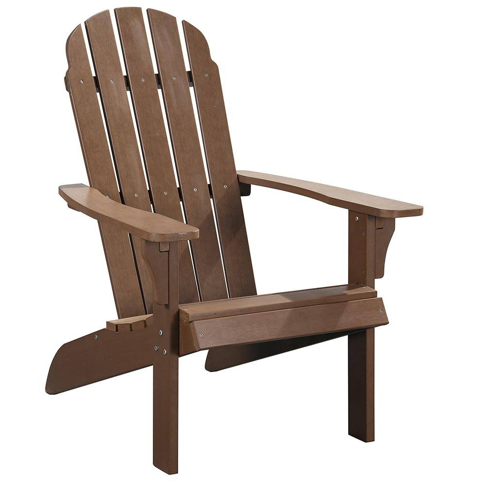 Brown Poly Faux Wood Adirondack Chair D615