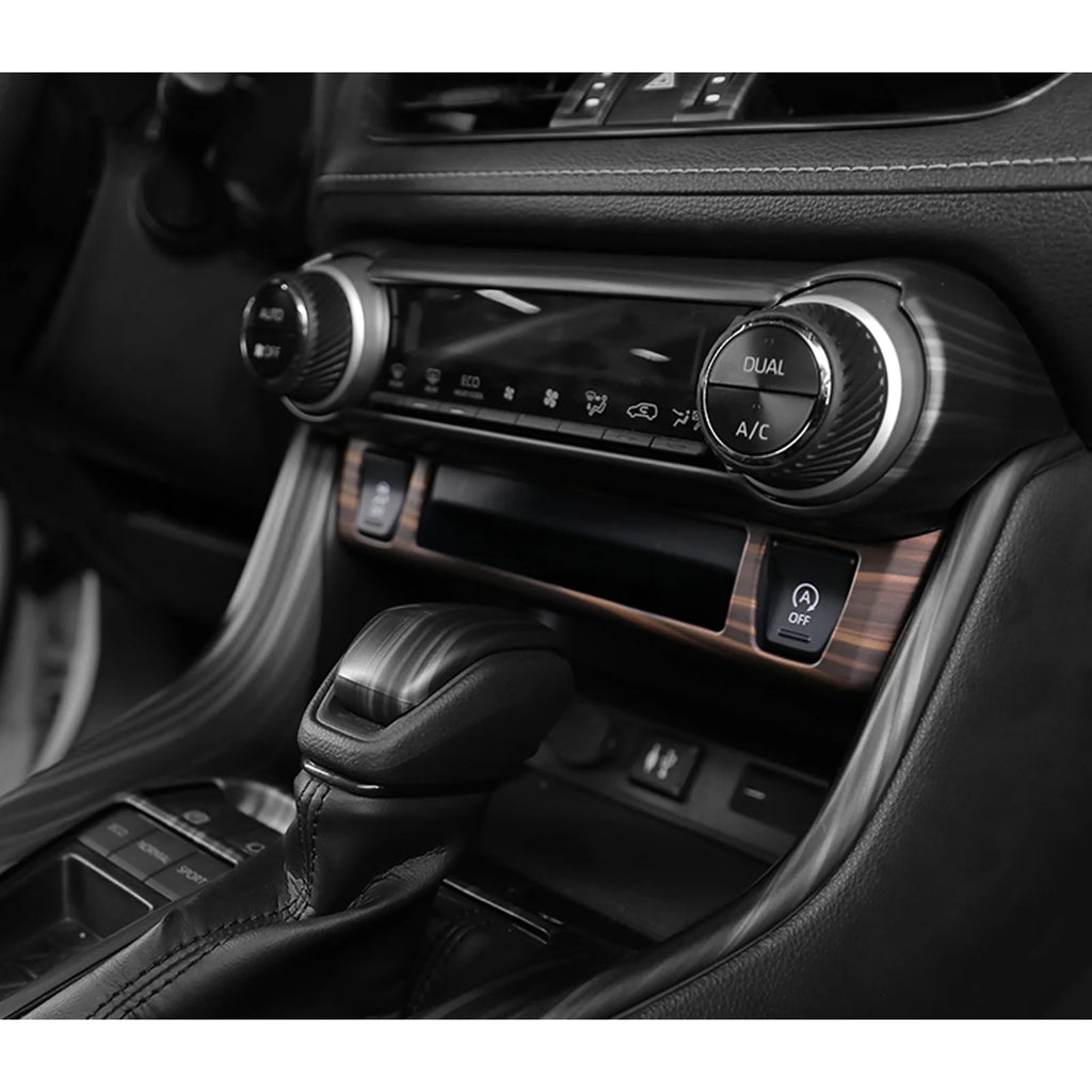 Center Console AC Climate Control Switch Panel Frame Cover Trim Wood Grain D1612