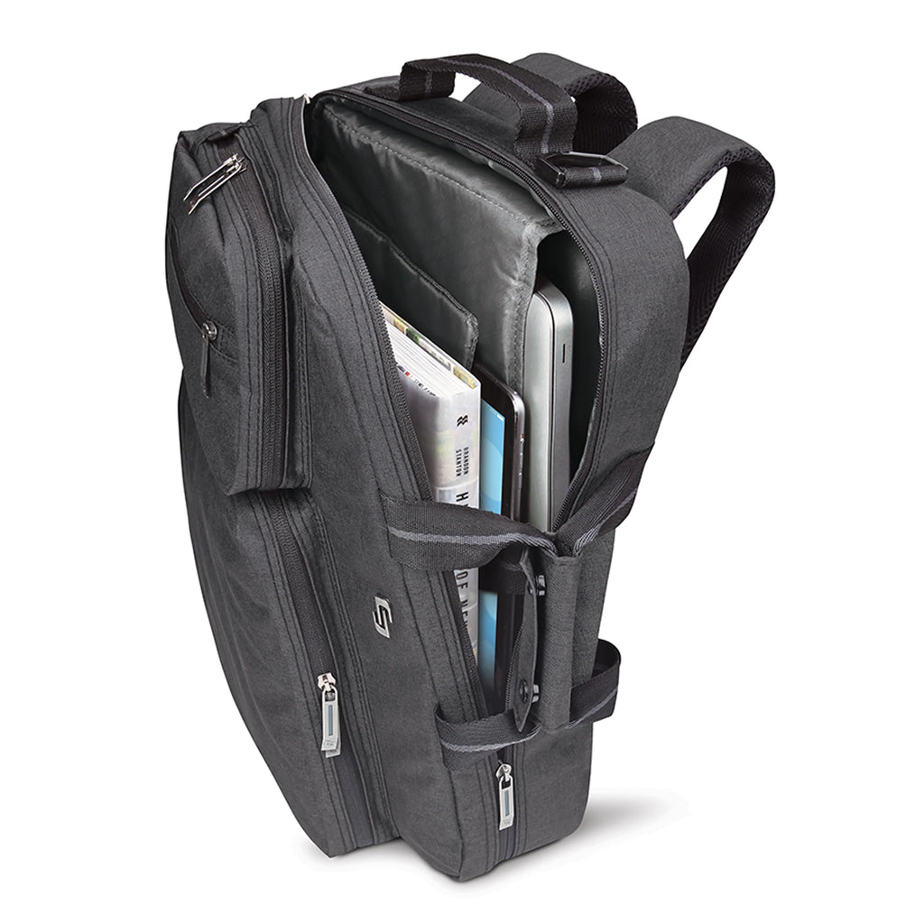 Gray Laptop Briefcase Backpack M620