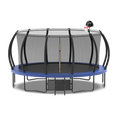 16FT Trampoline with Basketball Hoop and Safety Enclosure Net Y676